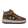 Sneakers sun68 boy's genius midi bambino - marrone