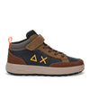 Sneakers sun68 boy's genius midi bambino - marrone