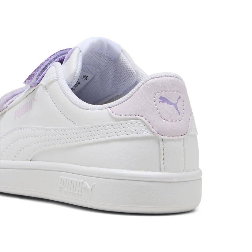 Sneakers Puma Smash 3.0 L Glitter Velcro V ps Bambina - Bianco