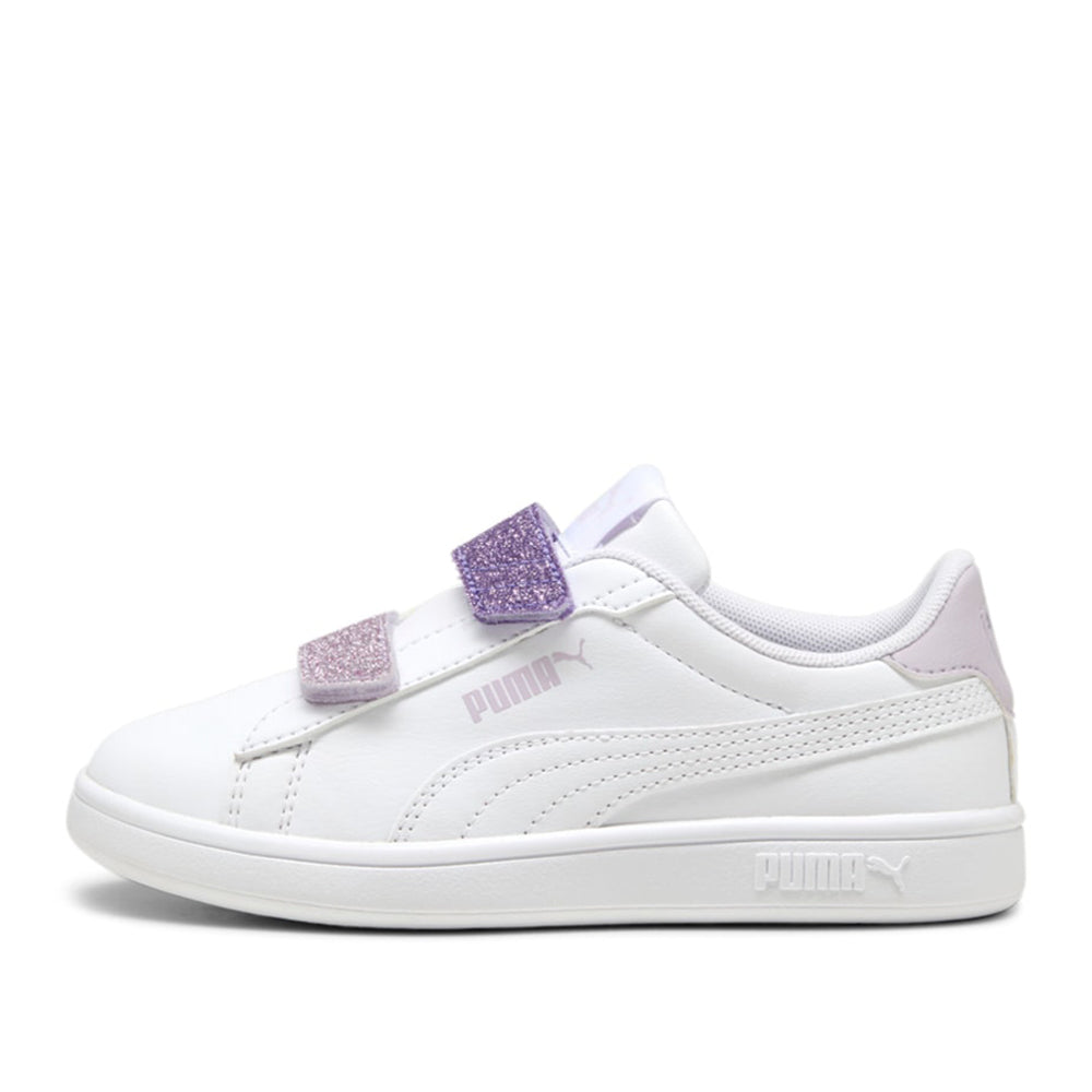 Sneakers Puma Smash 3.0 L Glitter Velcro V ps Bambina - Bianco
