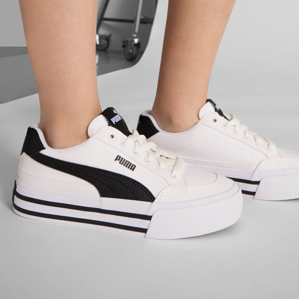Sneakers Puma Court Classic Vulc Fs jr Unisex Ragazzo - Bianco