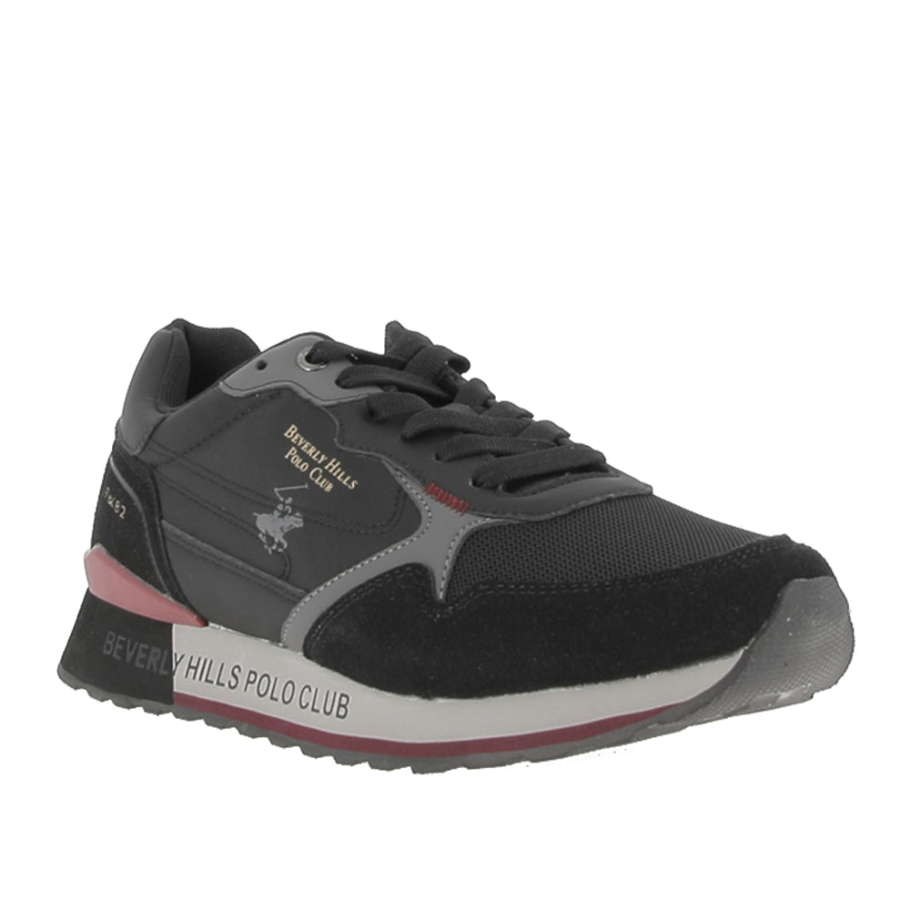 Sneakers Beverly Hills Polo Club King Power Mix Uomo - Nero