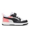 Sneakers puma rebound v6 lo ac+ ps bambina - bianco