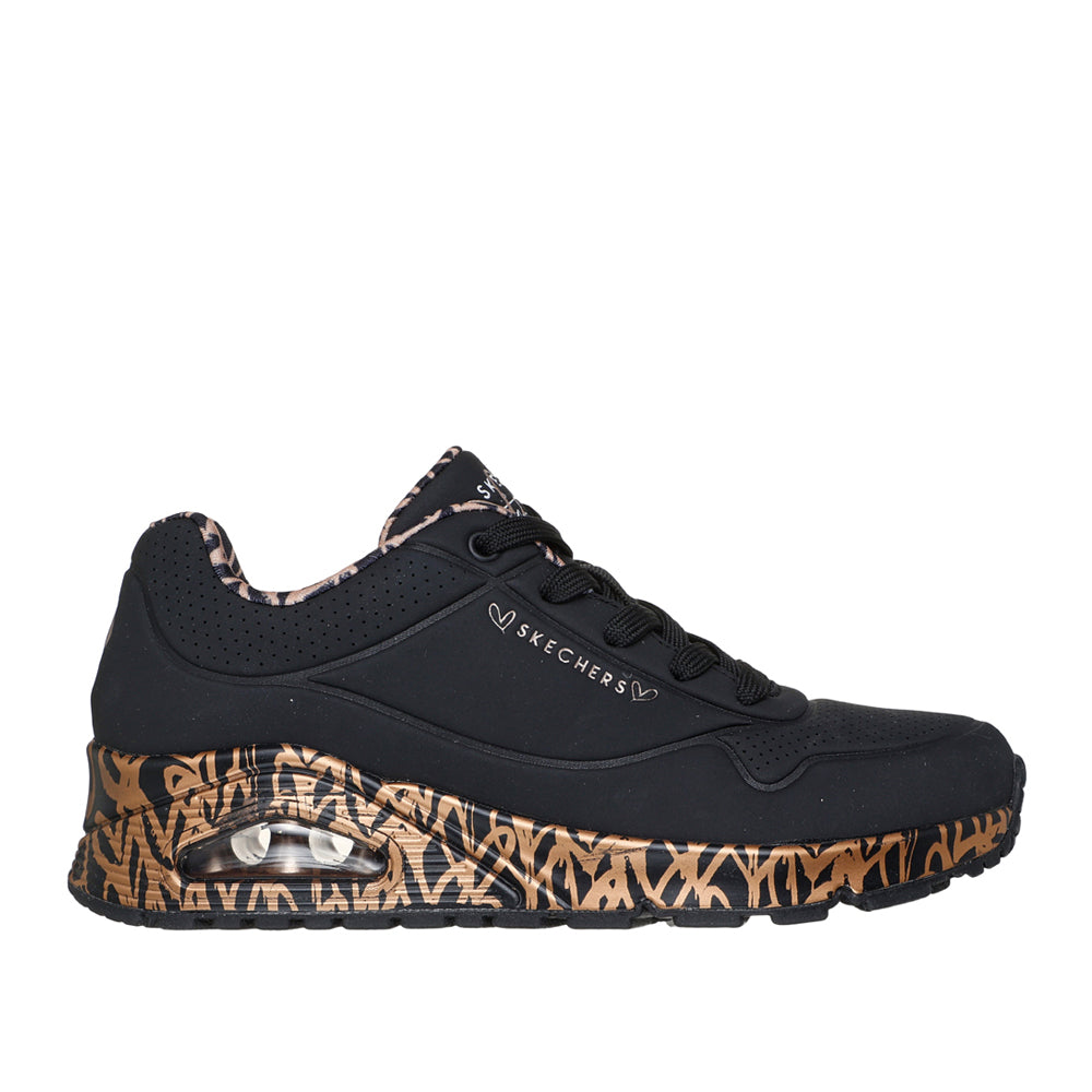 Sneakers Skechers Uno - Loving Love Donna - Nero