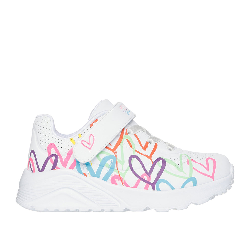 Sneakers Skechers Uno Lite - Love Levitate Unisex Bimba - Bianco