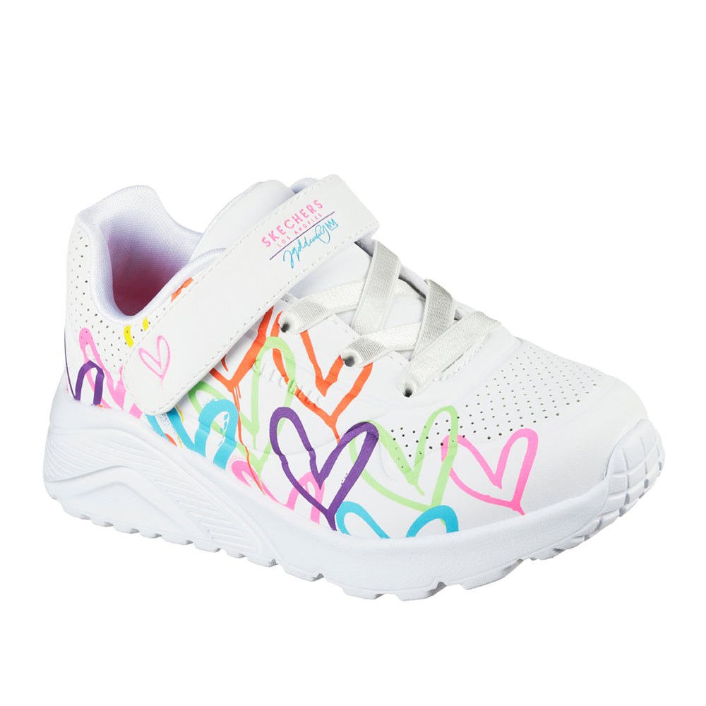 Sneakers Skechers Uno Lite - Love Levitate Unisex Bimba - Bianco