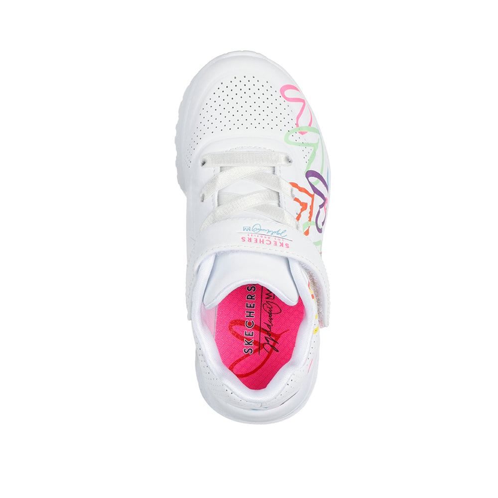 Sneakers Skechers Uno Lite - Love Levitate Unisex Bimba - Bianco