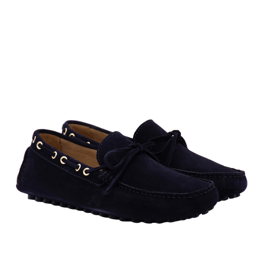 Scarpa Barca Antica Cuoieria Cortina Uomo - Blu