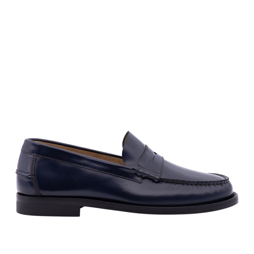 Mocassino Antica Cuoieria Gloss Uomo - Blu