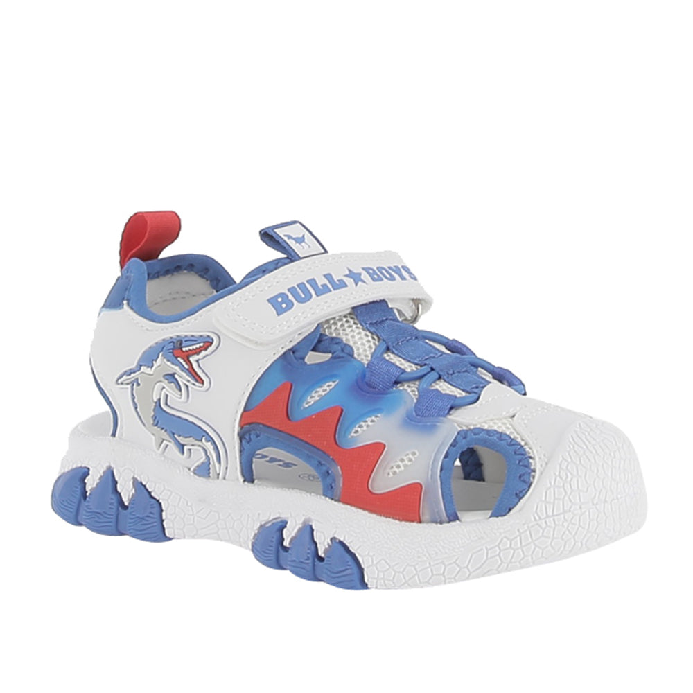 Sandalo Bull Boys Mosasauro Lights Bambino - Bianco