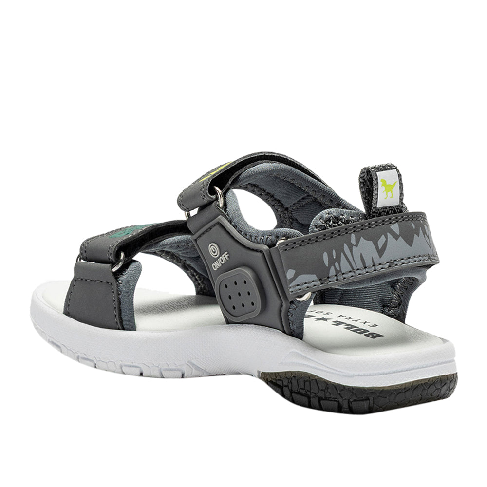 Sandalo Bull Boys Velociraptor Roar Bambino - Grigio