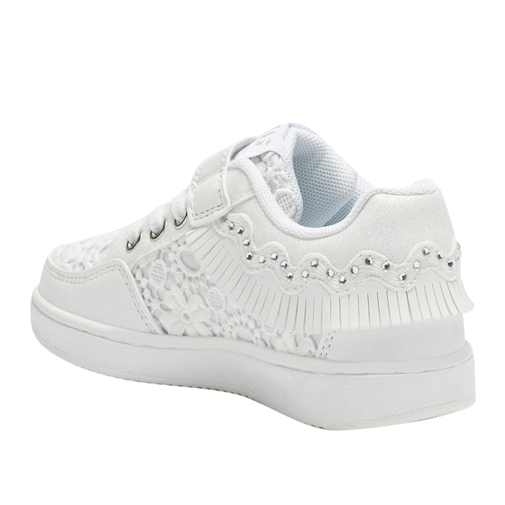 Sneakers Lelli Kelly Frangetta Mix Bambina - Bianco