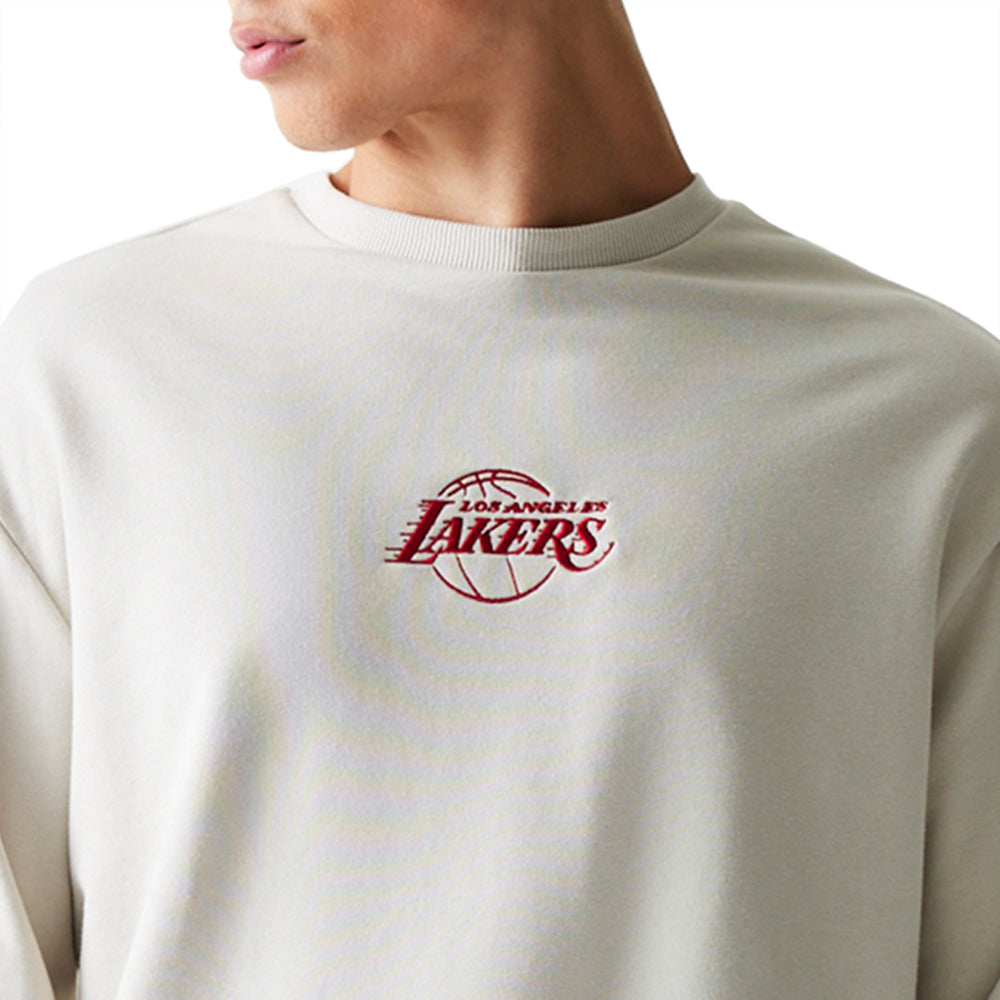 Felpa New Era Los Angeles Lakers Uomo - Beige