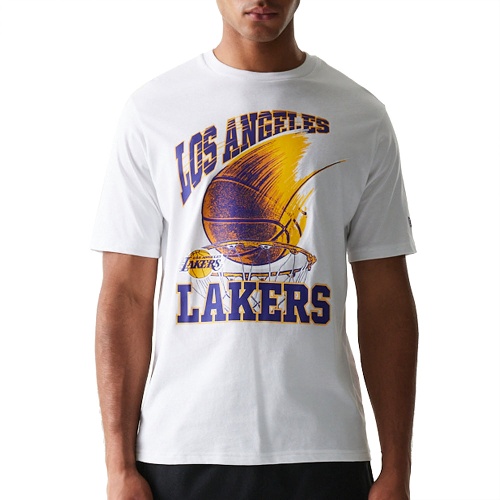 T-Shirt New Era Los Angeles Lakers Uomo - Bianco