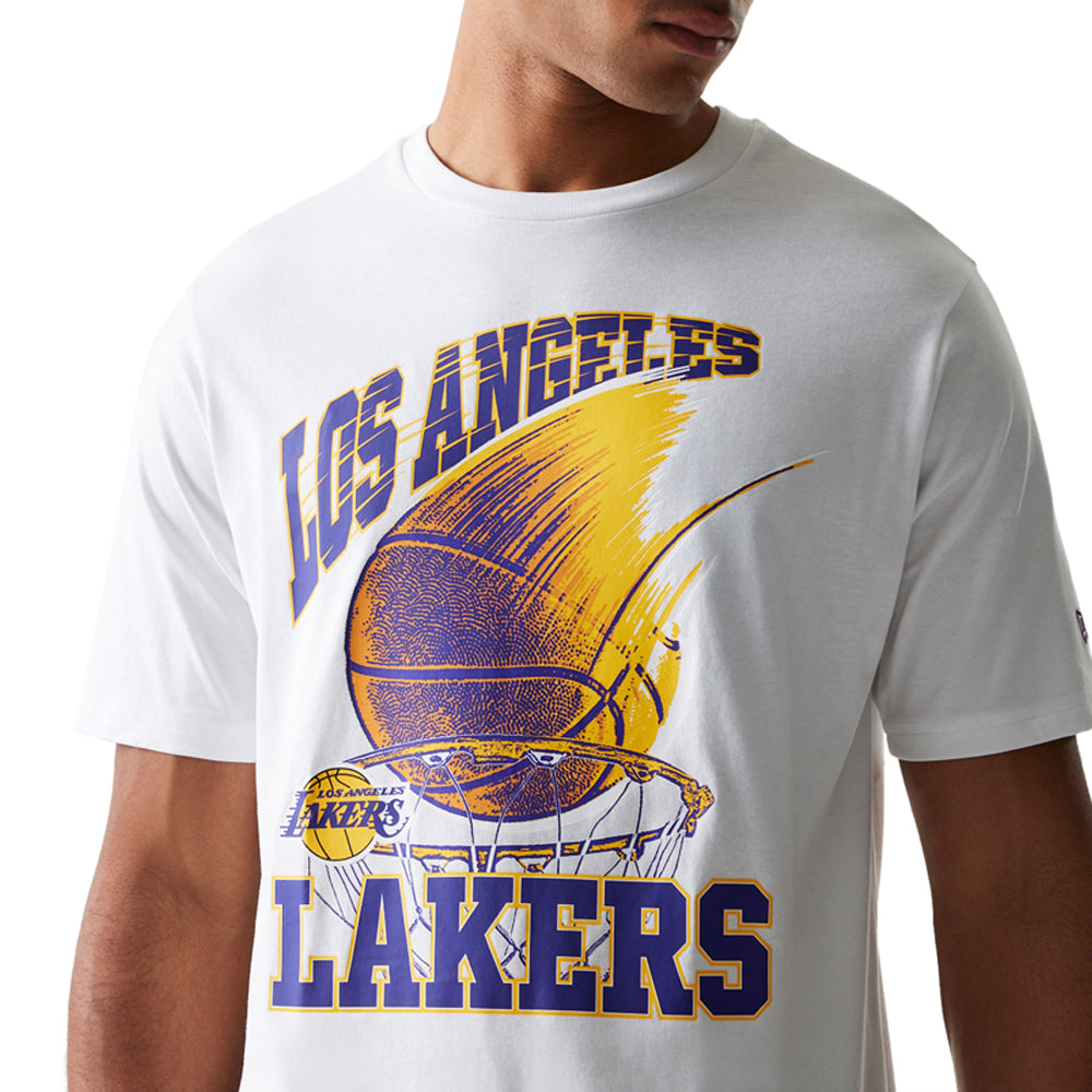 T-Shirt New Era Los Angeles Lakers Uomo - Bianco