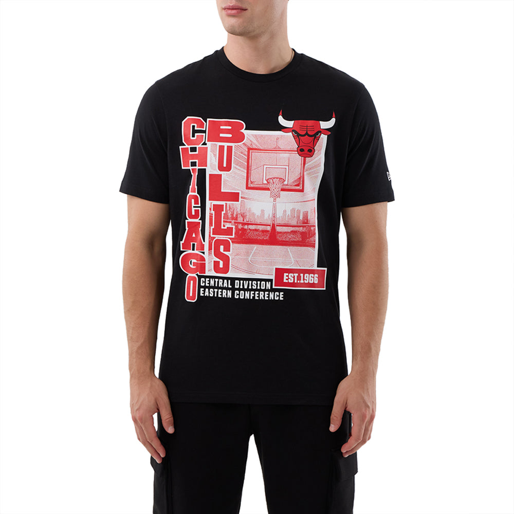 T-Shirt New Era Chicago Bulls Uomo - Nero