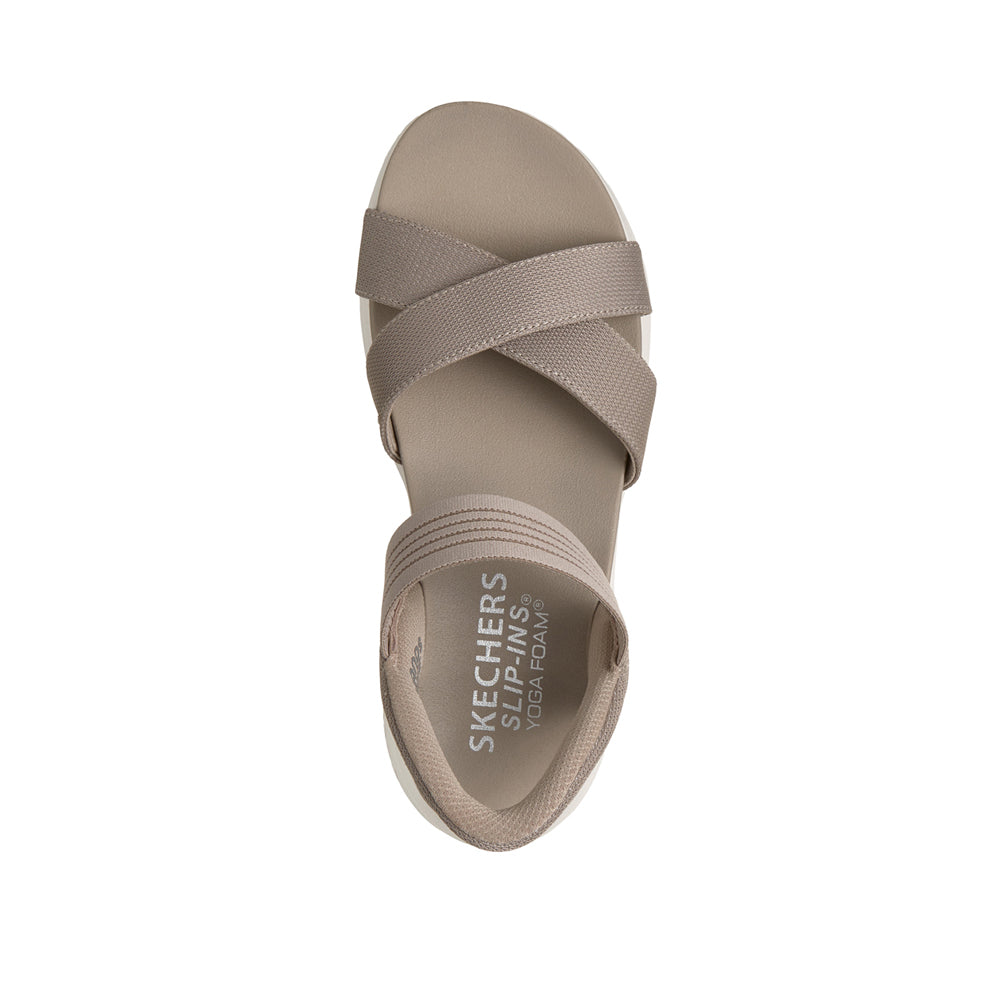 Sandalo Skechers Ultra Flex 3.0 Sandal - Never Donna - Marrone