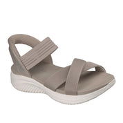 Sandalo Skechers Ultra Flex 3.0 Sandal - Never Donna - Marrone