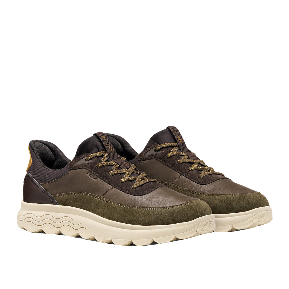 Sneakers Geox U Spherica Plus A - Nappa+scam Uomo - Militare