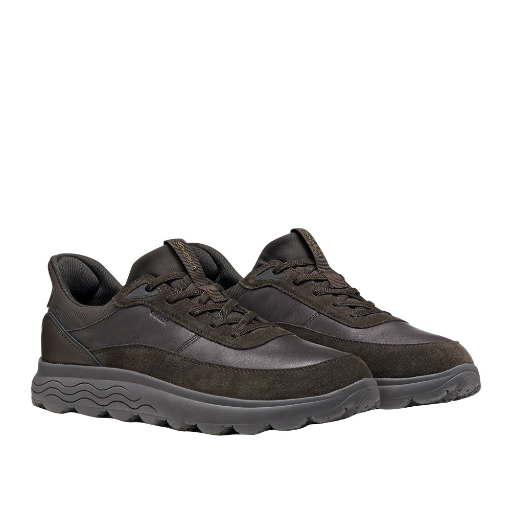 Sneakers Geox U Spherica Plus A - Nappa+scam Uomo - Marrone