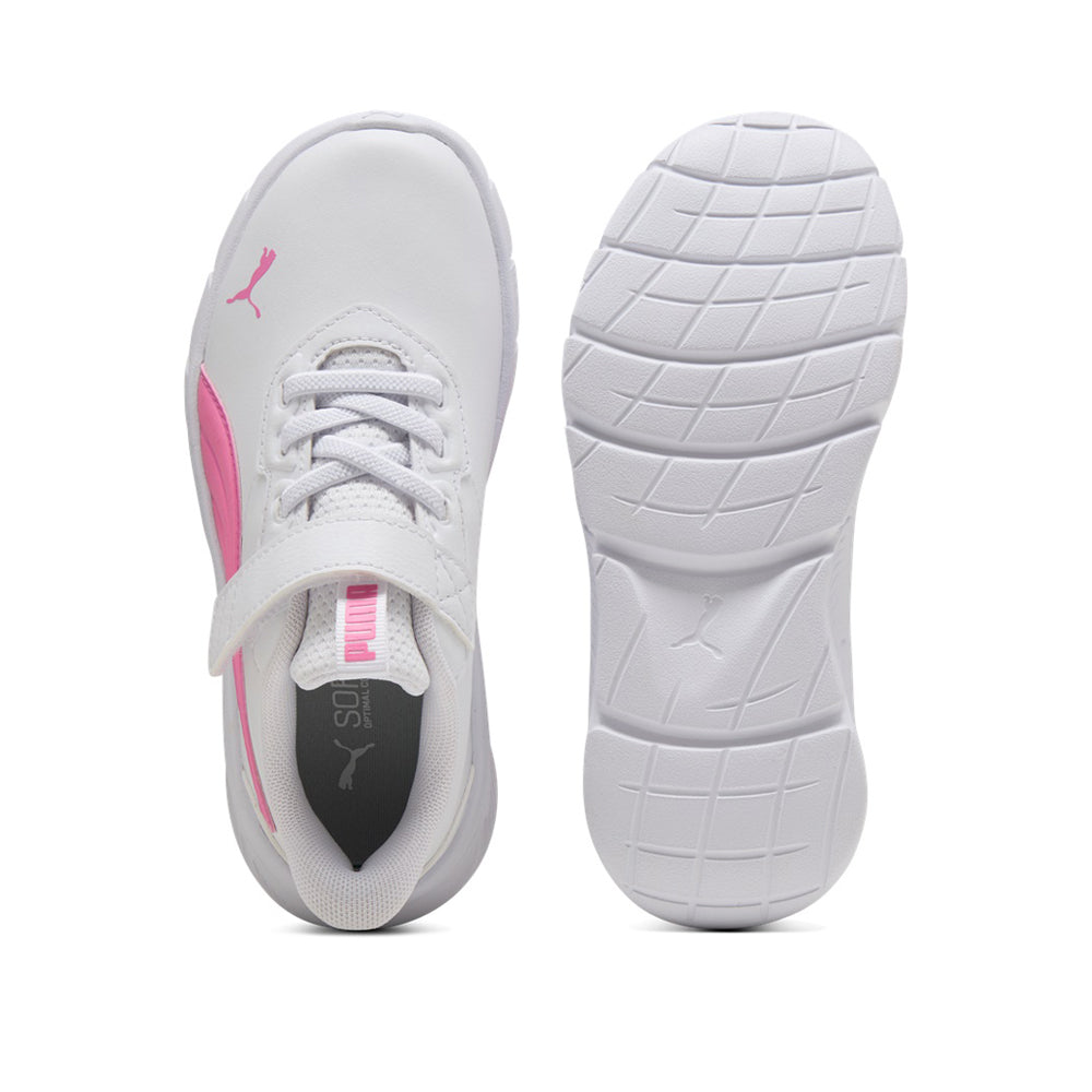 Scarpa Running Puma Flexfocus Modern Sl Ac+ ps Unisex Bambino - Bianco
