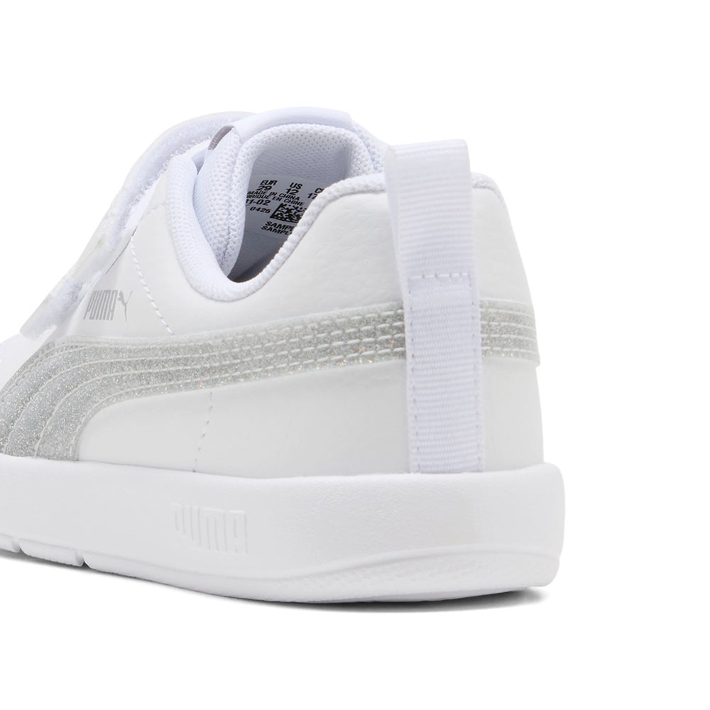 Sneakers Puma Courtflex V3 Glitz V ps Unisex Bambino - Bianco