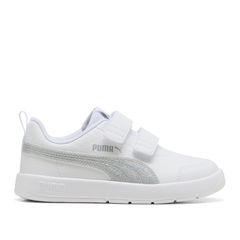 Sneakers Puma Courtflex V3 Glitz V ps Unisex Bambino - Bianco