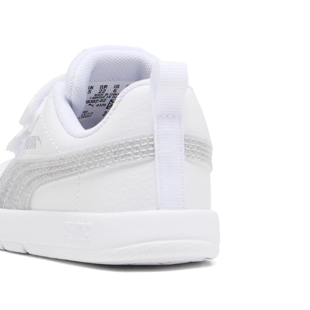 Sneakers Puma Courtflex V3 Glitz V Inf Unisex Bimbo - Bianco