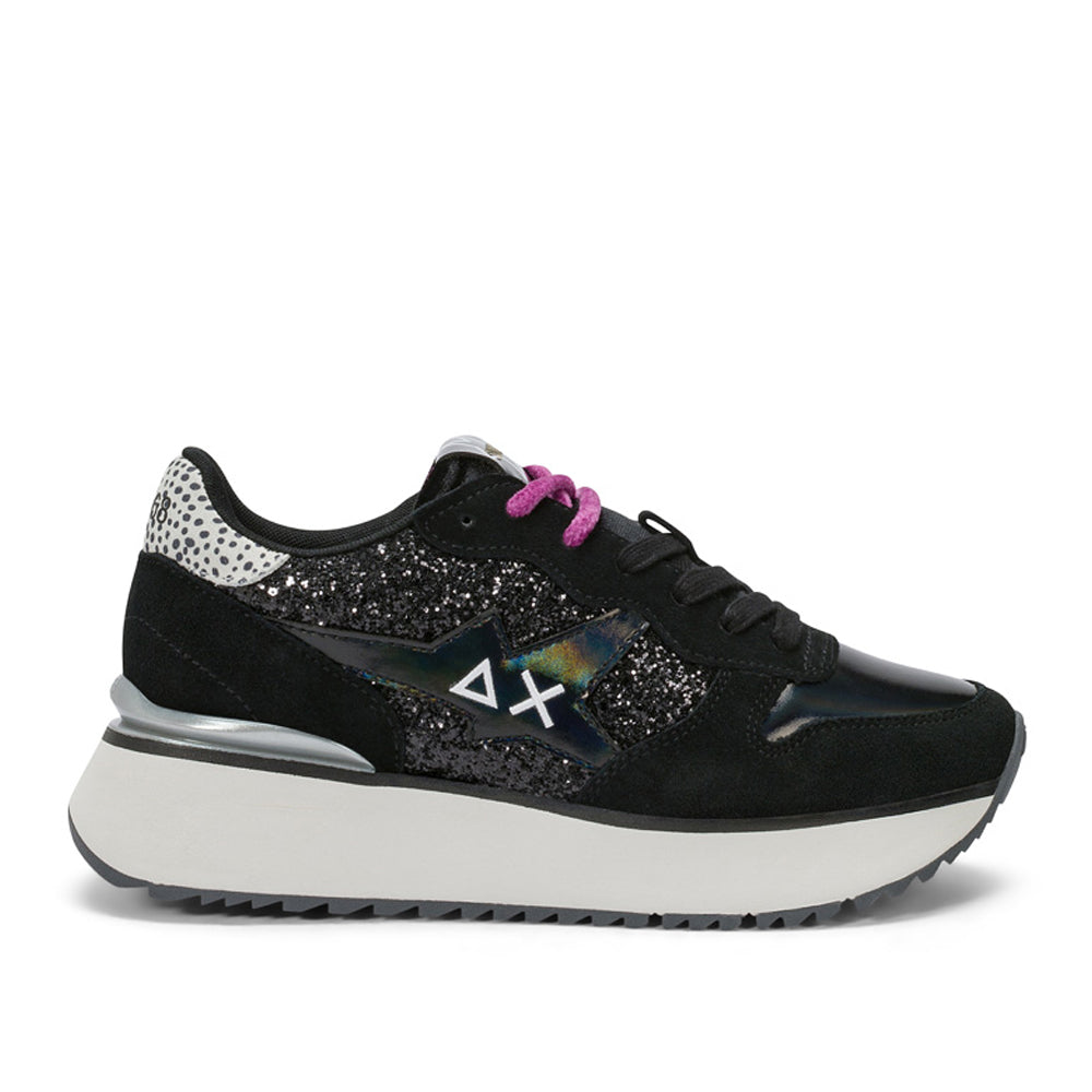 Sneakers Sun68 Big Stargirl Glitter Donna - Nero