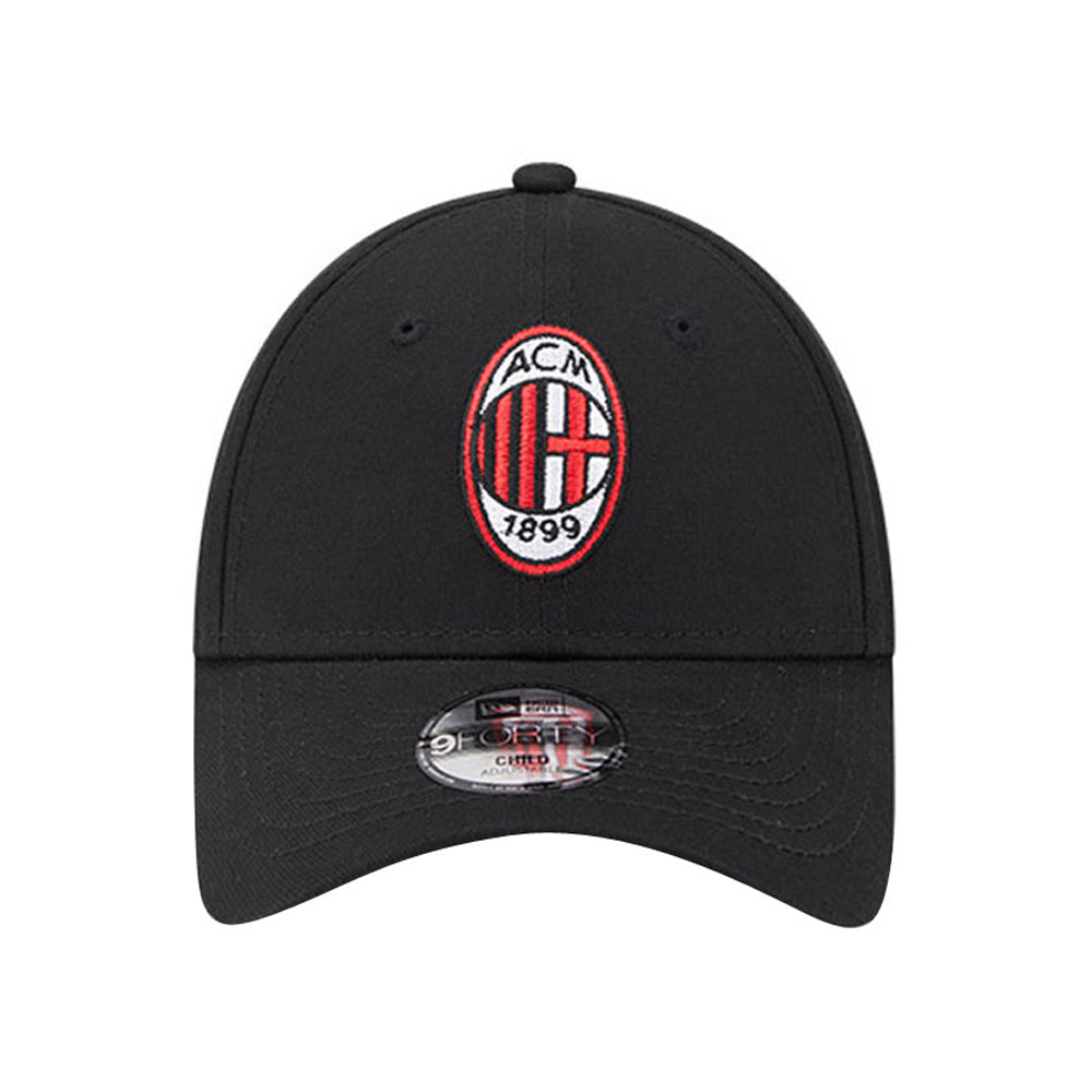 Cappello New Era Ac Milan Unisex Ragazzo - Nero